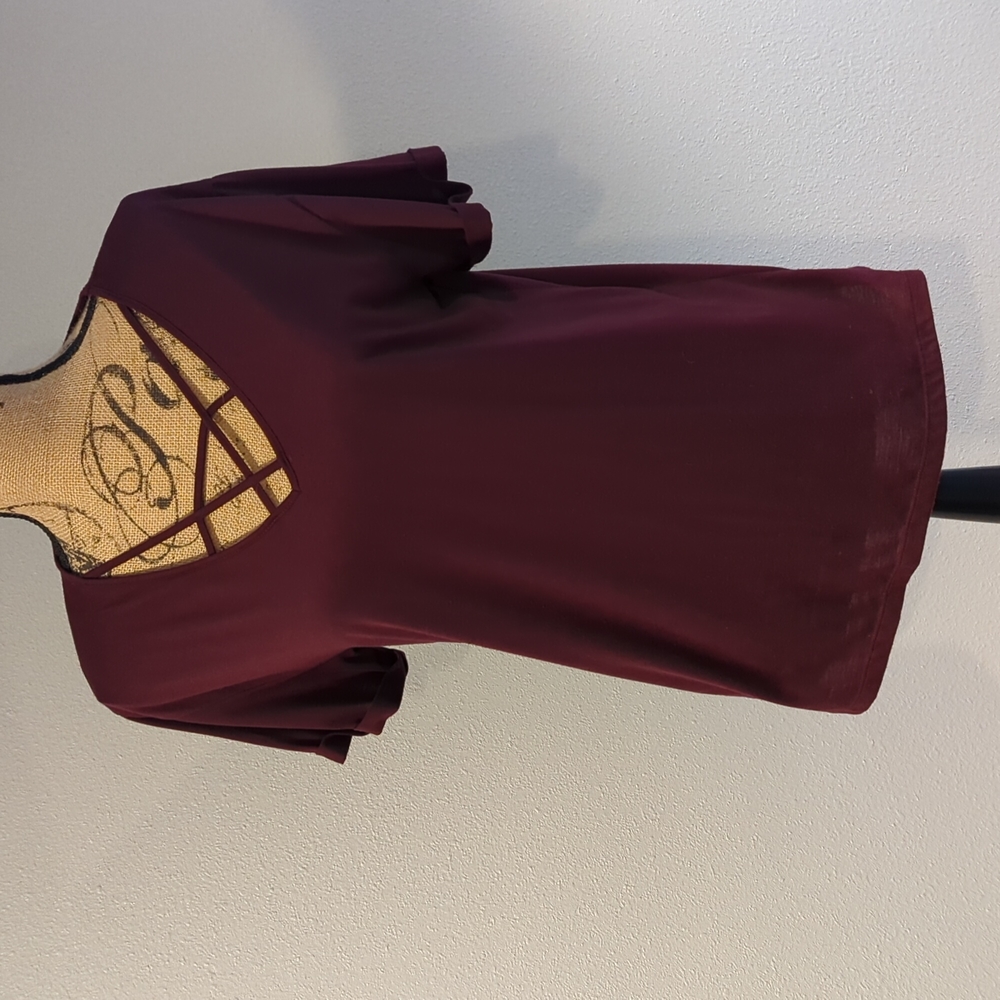 Cold Crush Burgundy Blouse Size Medium
